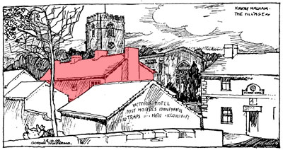 Sketch showing Kirkby Malham reading room